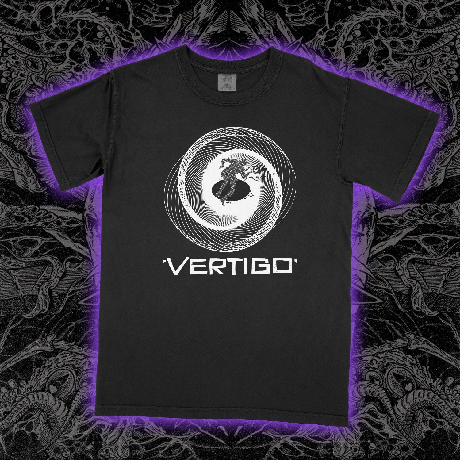 Vertigo Film Comfort Colors Black Tee