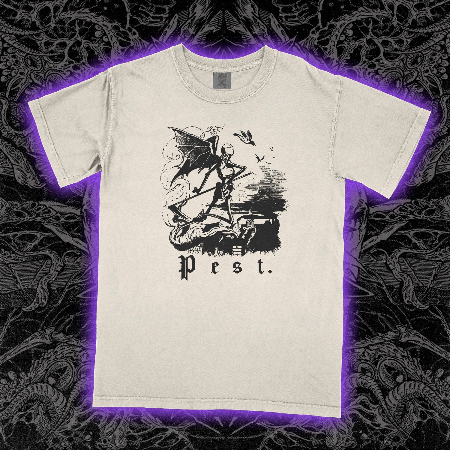 Winged Plague Comfort Colors Ivory Tee