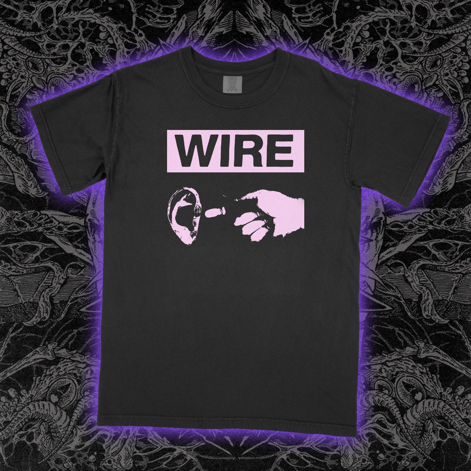 Wire Listen Comfort Colors Black Tee