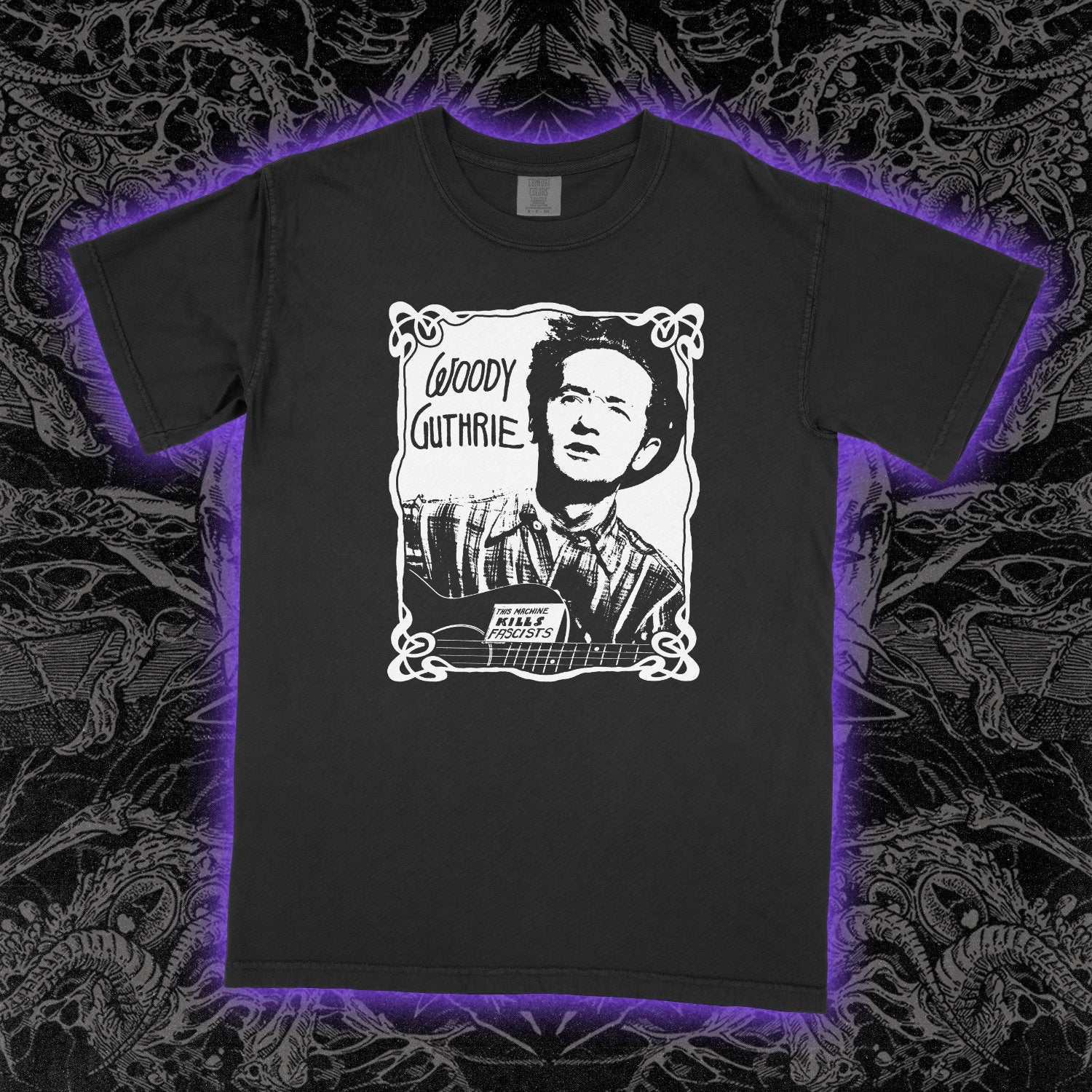 Woody Guthrie Comfort Colors Black Tee