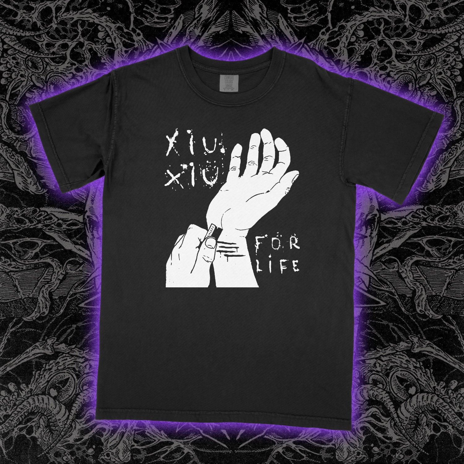 Xiu Xiu For Life Comfort Colors Black Tee